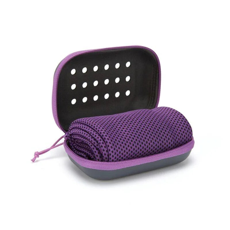 Premium Quick-Dry Cooling Towel - Soft, Breathable, and Highly Absorbent with Convenient Storage Box for Optimal Performance in Sports, Running, Yoga, and Gym Activities