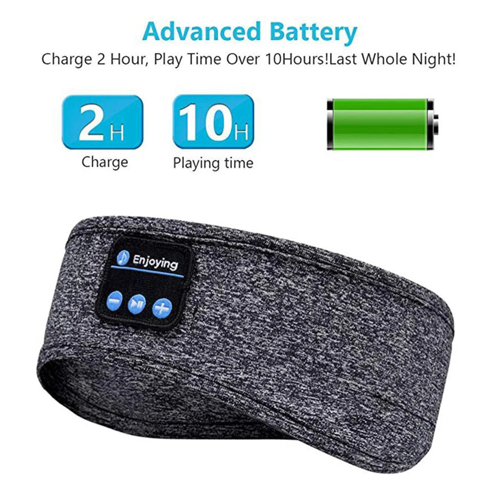 Premium Bluetooth Sports Headband Earphones with Integrated Music Playback and Sleep Mask Features