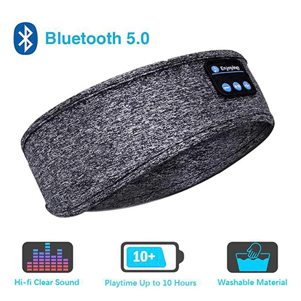 Premium Bluetooth Sports Headband Earphones with Integrated Music Playback and Sleep Mask Features