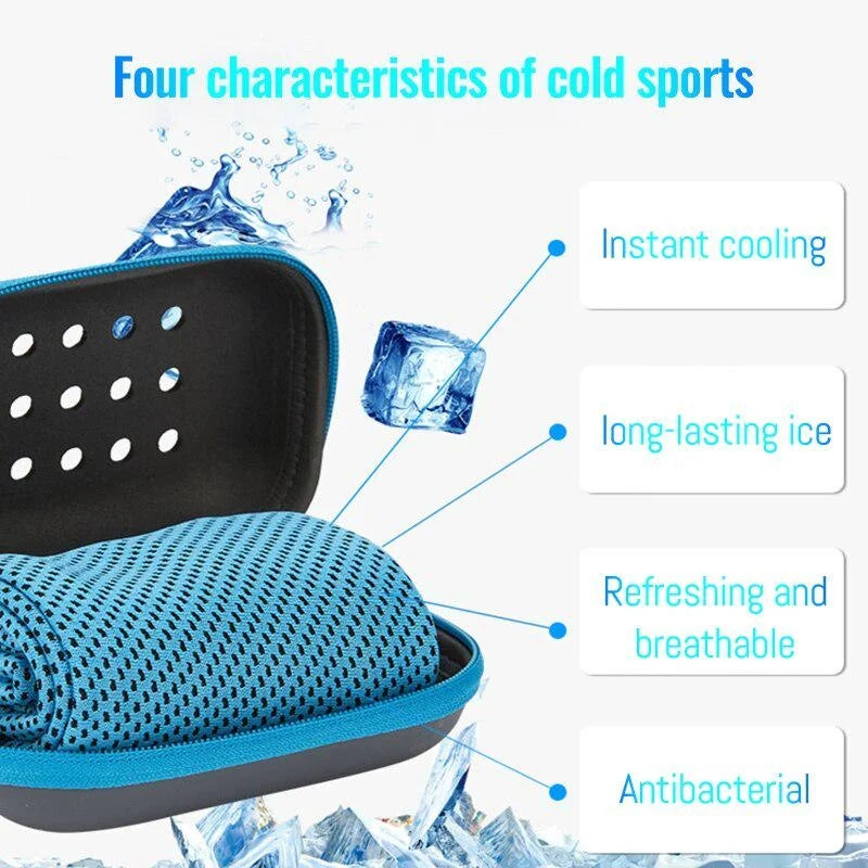 Premium Quick-Dry Cooling Towel - Soft, Breathable, and Highly Absorbent with Convenient Storage Box for Optimal Performance in Sports, Running, Yoga, and Gym Activities