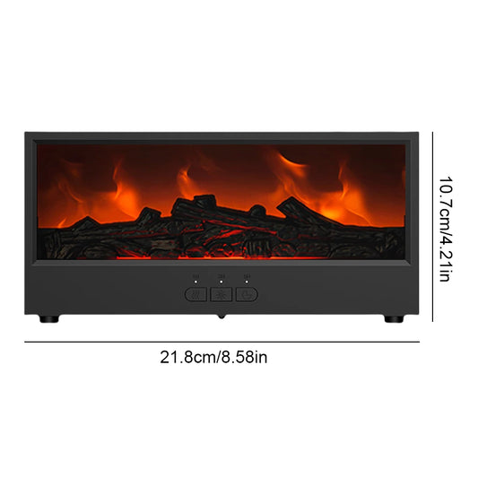 Dynamic Flame Fireplace Humidifier and Aroma Diffuser: Remote-Controlled with Realistic Lighting Effects for a Serene Atmosphere