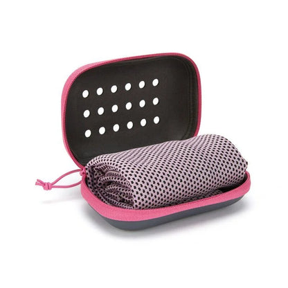 Premium Quick-Dry Cooling Towel - Soft, Breathable, and Highly Absorbent with Convenient Storage Box for Optimal Performance in Sports, Running, Yoga, and Gym Activities